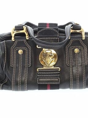 Gucci Black Leather Medium Aviatrix Boston Bag